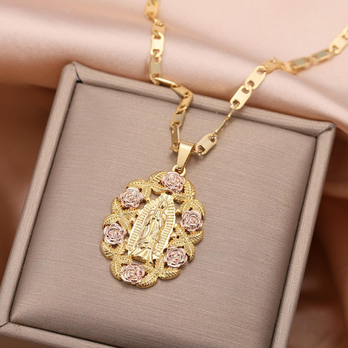 Collar Genérico De La Virgen María, Colgante Con Dije De Gua