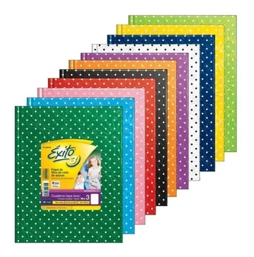 Cuaderno Exito N3 Abc Tapa Dura 48 Hjs Lunares Distri Lv