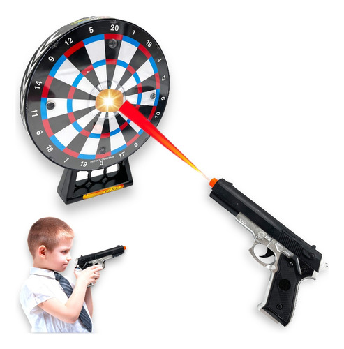 Arma Brinquedo Tiro Ao Alvo Com Sensor Infravermelho Laser