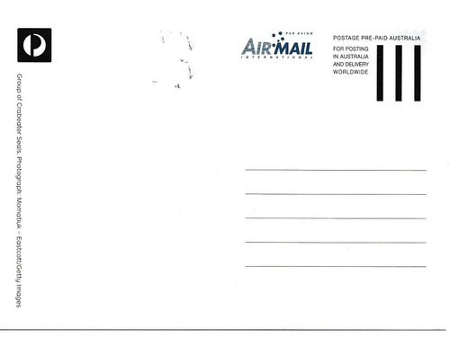 4 Tarjetas Cartas Con Focas Cangrejeras De Australia (Usado)