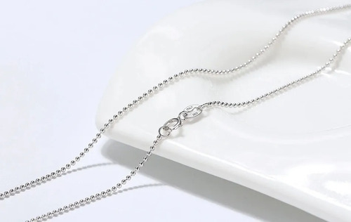 Cadena Militar 50 Cm X 2 Mm En Plata 925 Color Plateado