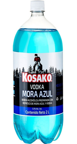 Bebida Vodka Bebida Preparada Mora Azul 2 Lts 1421 Kosako