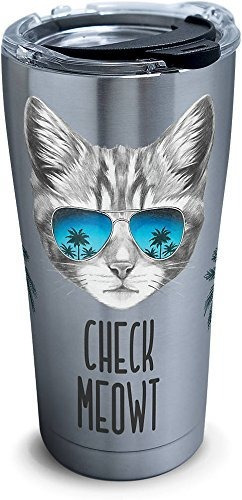 20 Oz Acero Inoxidable Check Meowt Tumbler Talla Unica