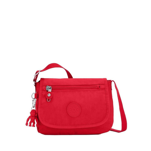 Kipling Bolsa Bandolera Roja Correa De Hombro Ajust 100%orig