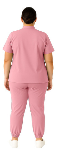Pijama Quirurgica Antifluidos Dama Tallas Plus 5xl Rosa Lisa 5xg