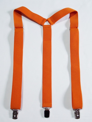 Tirador Pantalón Suspenders Unisex Pinza Naranja Pla 3cm