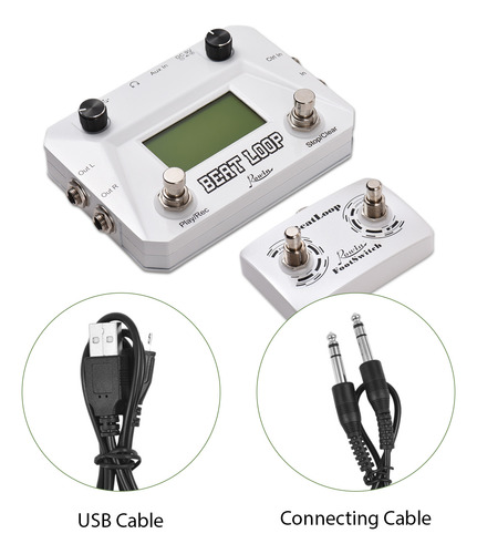 Pedal Circular Rowin Drum Machine, Guitarra Looper
