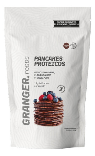 Pack X3 Pancakes Proteina Cacao 1200gr Granger Cacao