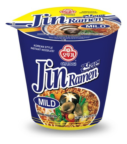 Sopa Ottogi Jin Ramen Fideos Suaves Y Picantes 2.29oz