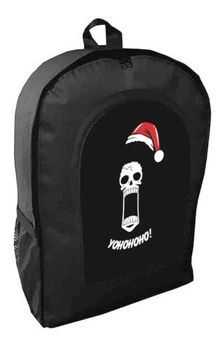 Mochila Negra Anime One Piece Adulto / Escolar C27