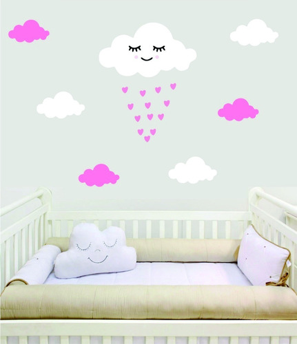 Adesivo Parede Decorativo Bebê Chuva  Benção Amor Cute Nuvem