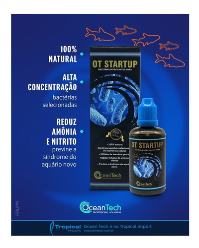 Bactérias Nitrificantes Vivas Startup 120ml (trata Até 600 L