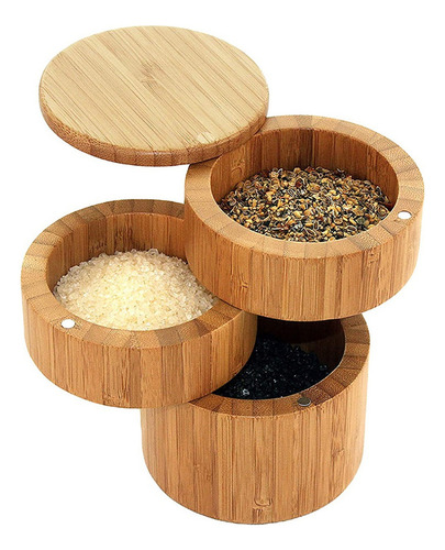 Cocina Bambú Especias Caja De Almacenamiento Especias Y /