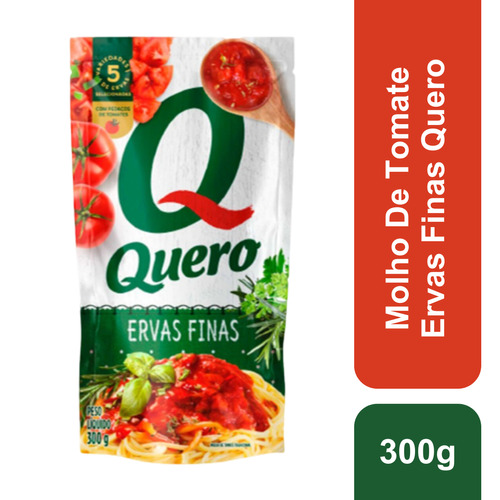 Molho De Tomate Ervas Finas 300g Quero