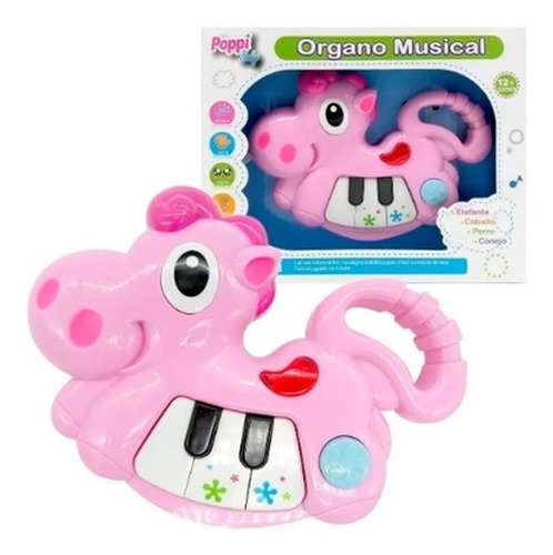 Mini Organo Musica Didactico Animales Sonido Luz Bebe Cadia