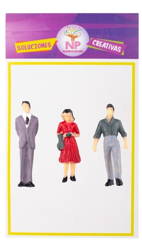 Imagen 8 de 8 de Personitas Para Maqueta O Casa De Muñeca Pack 12 Un.
