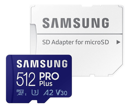 Samsung Tarjeta Microsd Pro Plus + Adaptador 512 Gb