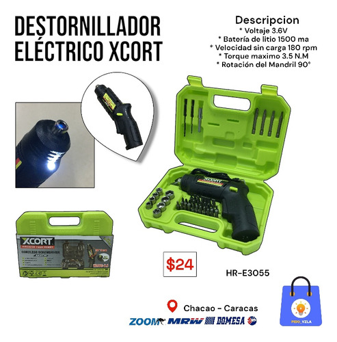 Kit Completo De Destornillador Recargable