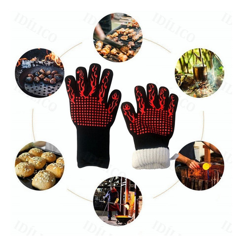 Guante Parrillero Altatemperatura Para Cocina, Anti-escaldad