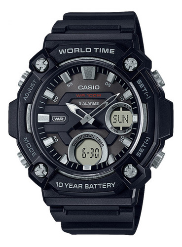 Reloj Para Hombre Casio Classic Aeq-120w-1avdf Negro