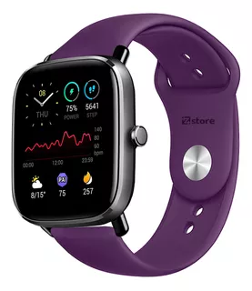 Correa Compatible Con Amazfit Gts2 Mini Morado Broche 20m