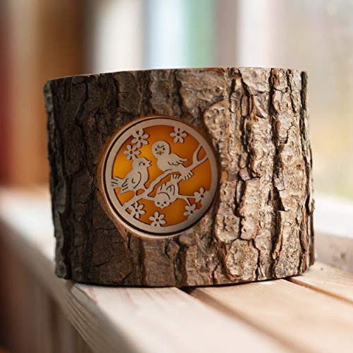 Imagen 4 de 5 de Sostenedor De Vela De Madera De La Decoracion Del Bosque Co