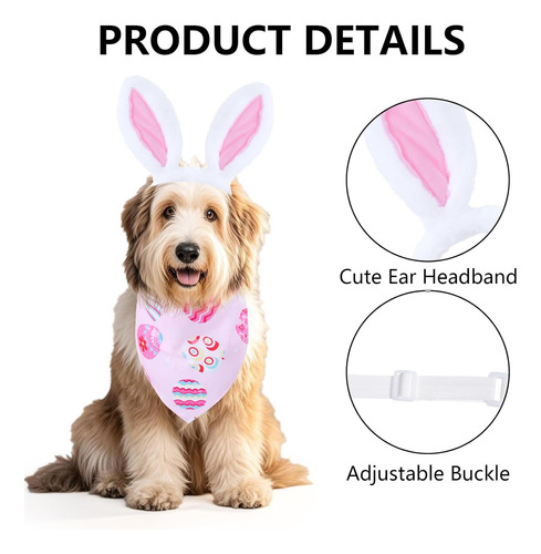 Disfraz De Conejo De Pascua Para Perro Mediano O Grande Rosa