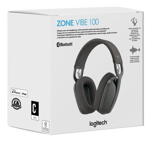 Audifono C/microf.logitech Zone Vibe 100 Bluetooth Black