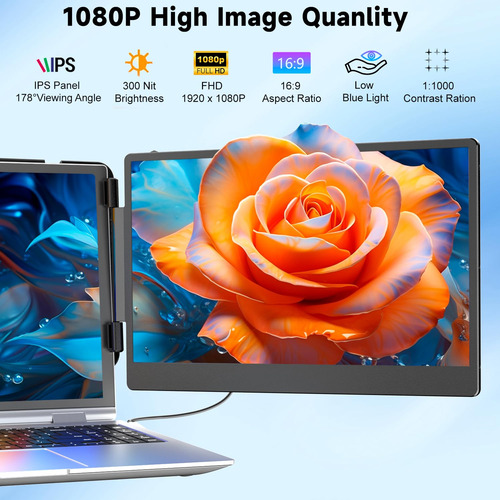 Extensor De Pantalla Para Portátil Kefeya 14 Pulgadas 1080p