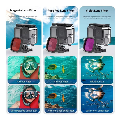 Case Super Suit Gopro Hero10/9 + Filtros De Agua (r,m,m)
