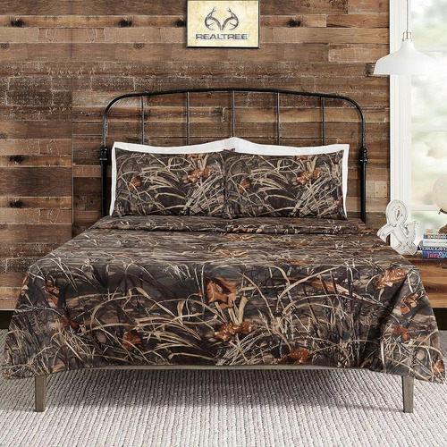 Boston Linen Company Realtree Max 4 Juego De Sábanas De Camu