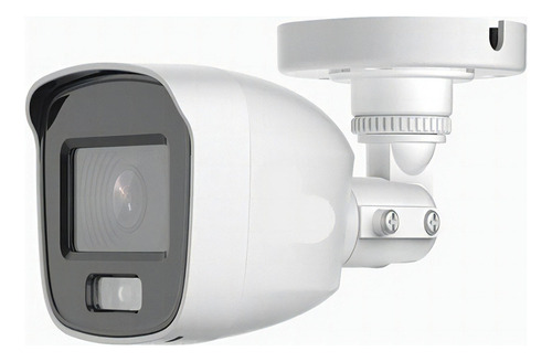 Camara De Videovigilancia Exterior Turbohd 2mp Microfono 12v Color Blanco