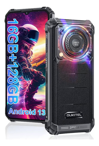 Oukitel Oukitel Telefonos Celulares Wp36 Dual Sim 16gb+128gb/1tb Rom 10600 Mah 128db Loudspeaker 6.52in Hd+ Smartphone Nfc/nfc/gps/face Id Negro