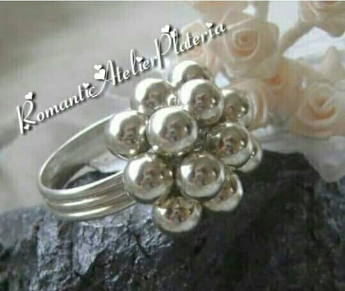 Anillo De La Abundancia Plata 925 Bolitas 6 Mm