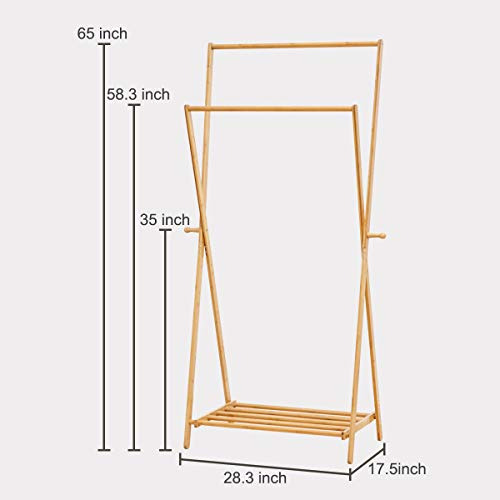 Abrigo De Bambu Para Ropa Colgante De Ropa Estante De Servi