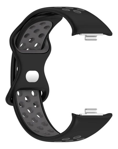 Malla Bicolor De Silicona Compatible Con Redmi Watch 4 1.97 Redmi Watch 5 2.7 Redmi Band 8 Pro Band 9 Pro 1.74 Generica Marca Miaband Color Negro Con Gris