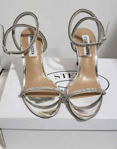 Zapatos Zapatillas Tacones Steve Madden Jelina Color Plata