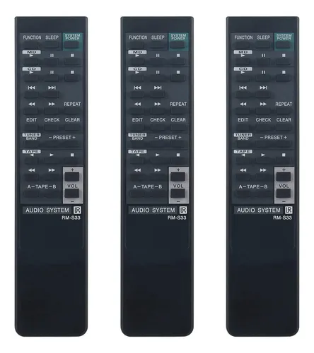 comprar 3 Controles Remotos Rm-s33 Para Sistema De Audio Hcdh801 Mhc