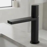 Griferia Piazza Lounge Lavatorio Mesada Baño Negro Mate