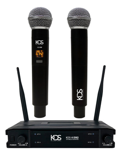 Microfone Sem Fio Kadosh W-392m Dinâmico Profissional