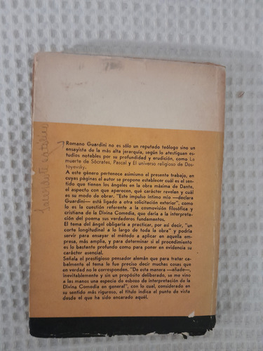 Romano Guardini,el Ángel En La Divina Comedia Del Dante1961. (Usado)