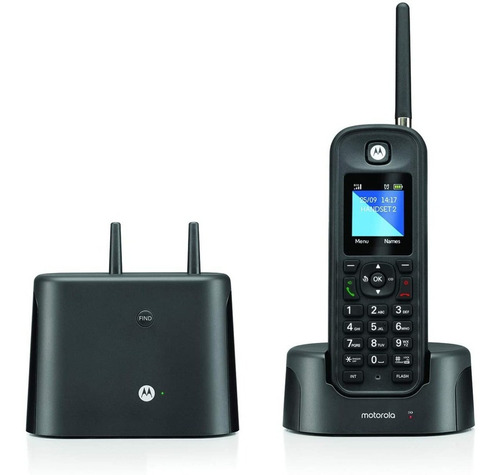 Telefone Motorola 650 Metros Alcance Prova D' Água Cor Preto
