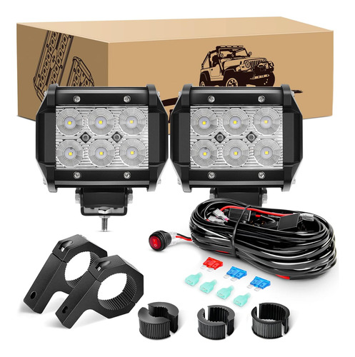 Gooacc Led Pods 2pcs 4 Pulgadas 18w Inundación Offroad Led N