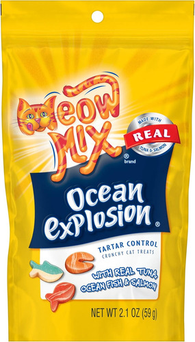 Meow Mix Ocean Explosion Tartar Control Cat Treats, 2.1 Ounc