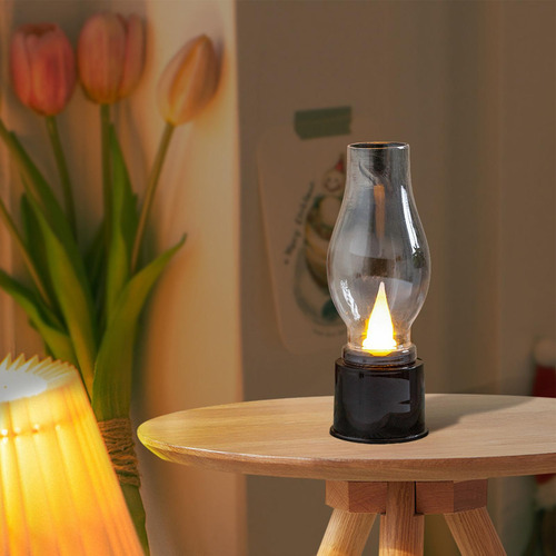 Linterna Vintage Lámpara Led De Queroseno Vintage Vela Sin L