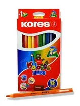 Comprar Colores Jumbo Triangulares Kores 12 Unidades