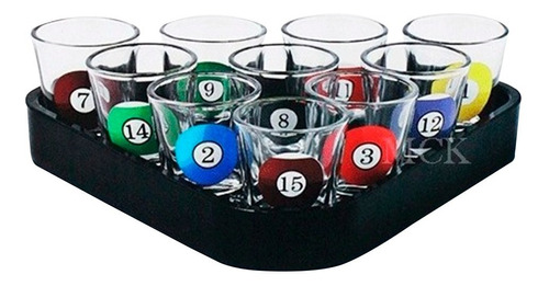 Copas Vidrio Bolas De Billar Pool Shot Set X 10 - Licor 8120