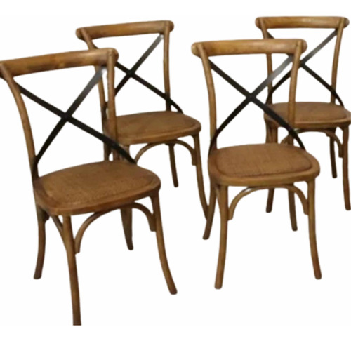 Set 4 Silla Estilo Antiguo Vintage Campo - Alto Impacto