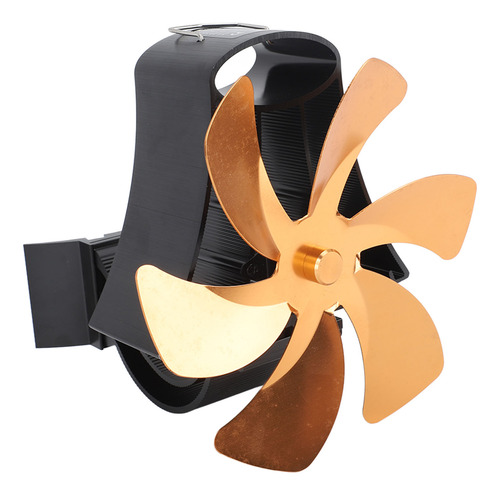 Ventilador Dorado Para Chimenea, 6 Aspas, Magnético, Montaje