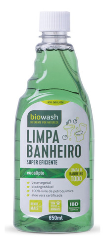 Limpa Banheiro Refil Biodegradável Biowash 650ml